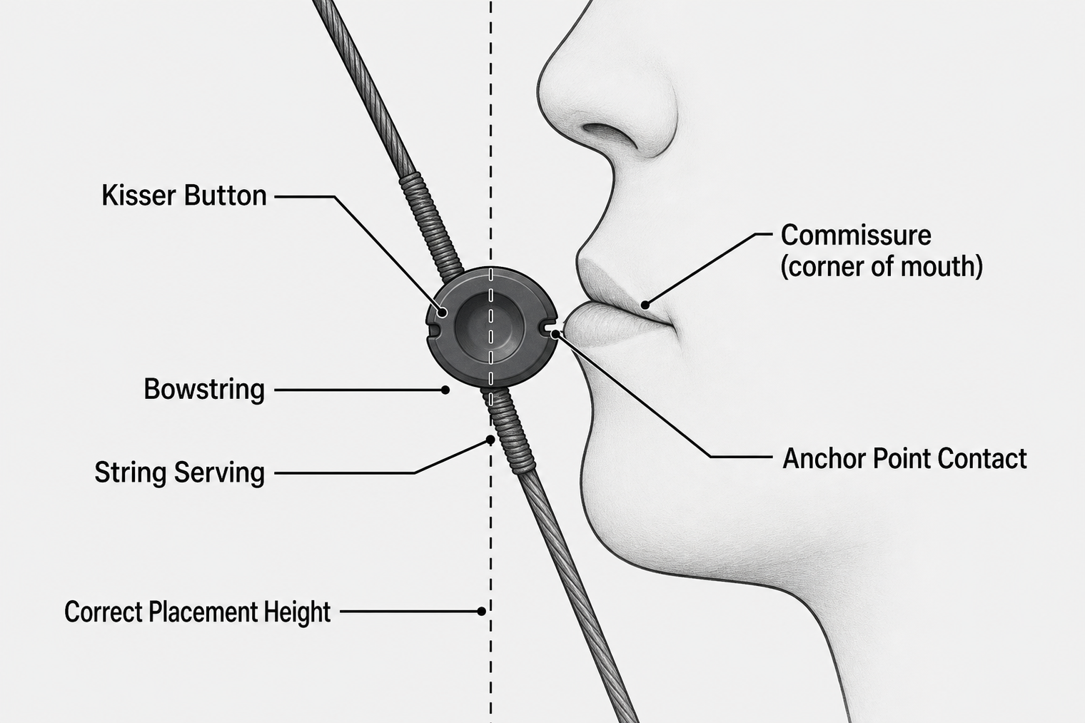 kisser button placement