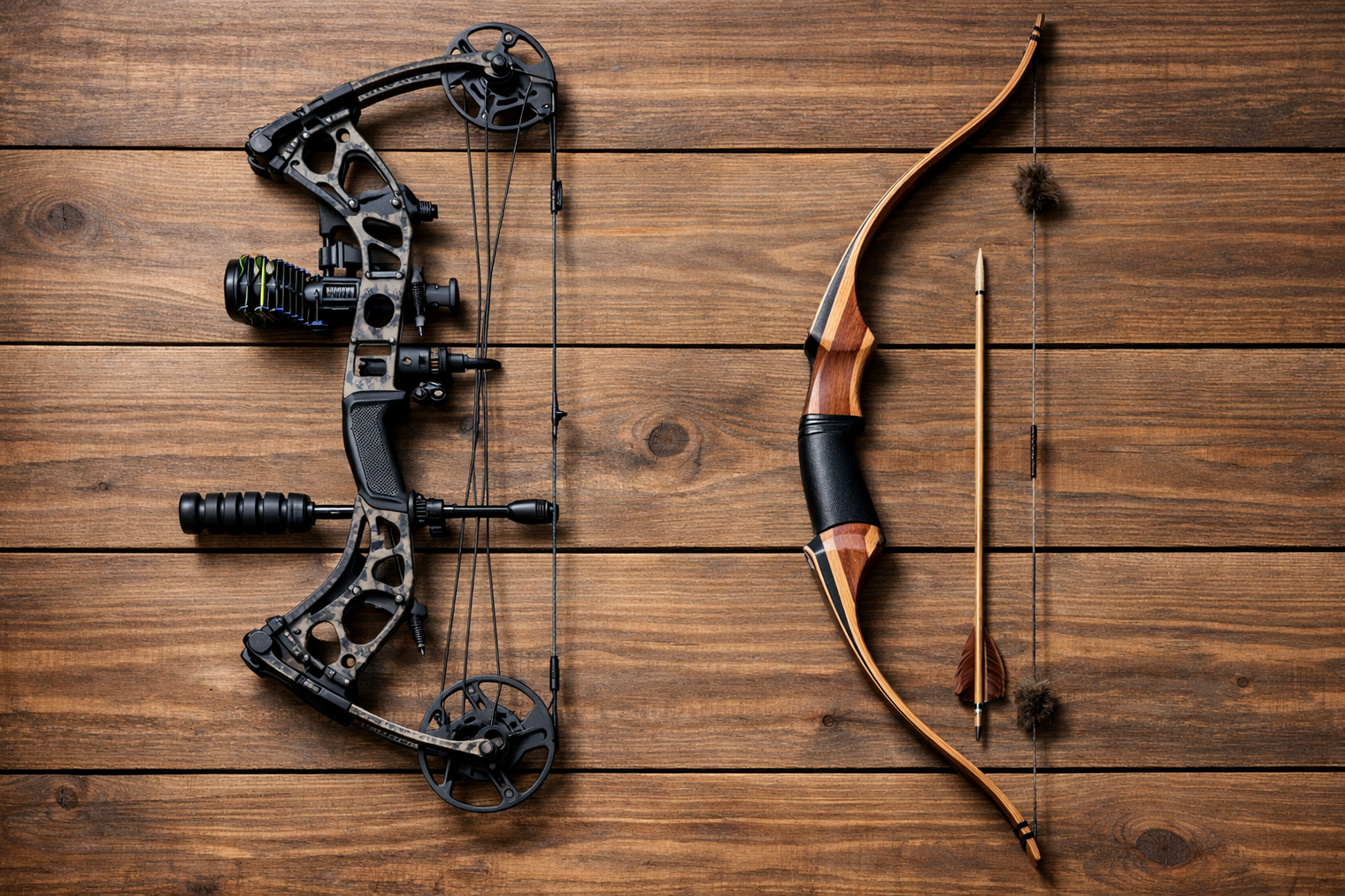 compounds vs recurve bows
