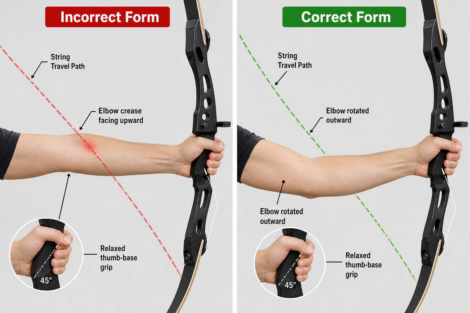bowstring hitting your arm here s how to stop it