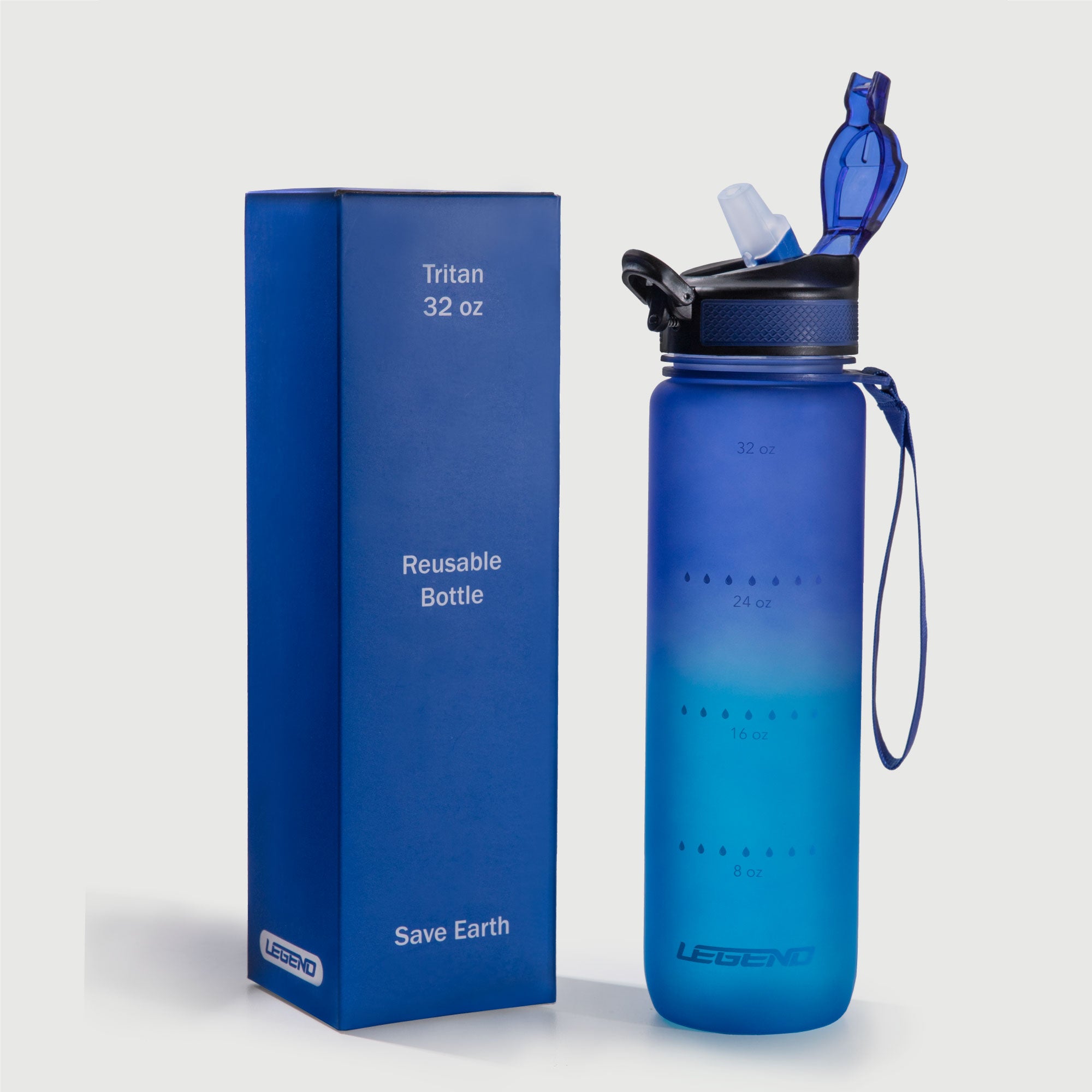 BPA Free Water Bottle With Straw from Apollo Box