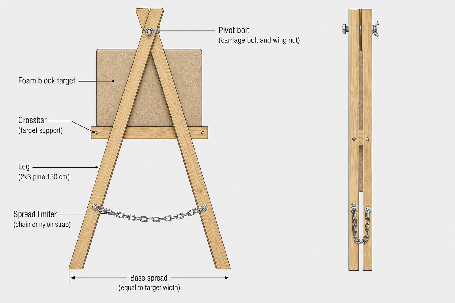 diy folding archery target stands
