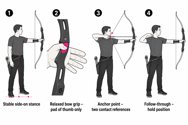 how to aim a recurve bow