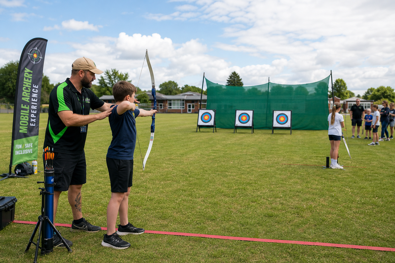 bullock s archery brings archery to you with their mobile range