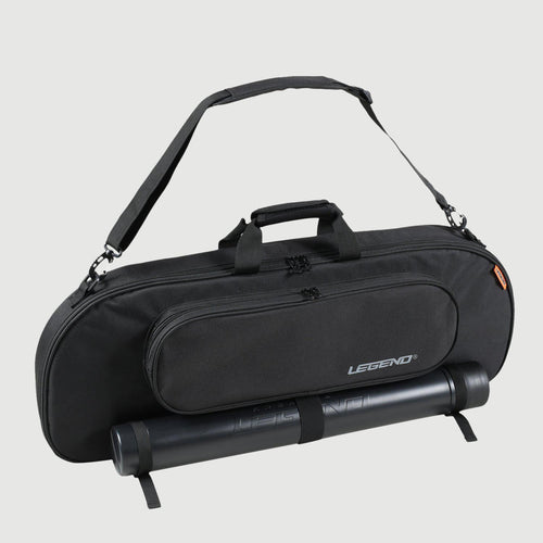 archery tackle bag Legend XT-720 Recurve Take Down Bow Back Pack Foam insert compartment underneath the tray securely holds both fixed and expandable broadheads LEGEND Wolf Genesis Compound Bow